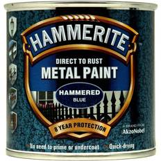 Hammerite Blue Paint Hammerite Direct to Rust Hammered Effect Metal Paint Blue 0.25L