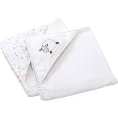 White Baby Towels Silvercloud Nursery Counting Sheep Hooded Cuddle Robes 2-pack