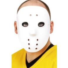 White Facemasks Fancy Dress Smiffys Hockey Mask