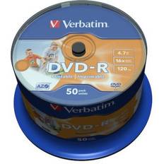 Optical Storage Verbatim DVD-R 4.7GB 16x Spindle 50-Pack Wide Inkjet