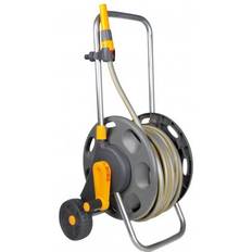 Yellow Watering Hozelock Assembled Hose Cart with Hose 50m