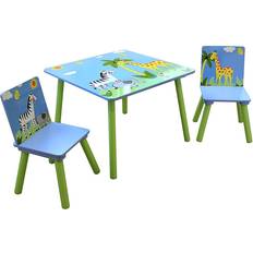 Multicoloured Furniture Set Kid's Room Liberty House Toys Safari Square Table & 2 Chairs Set