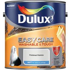 Dulux Ceiling Paints - Grey Dulux Easycare Washable & Tough Matt Ceiling Paint, Wall Paint Polished Pebble 2.5L