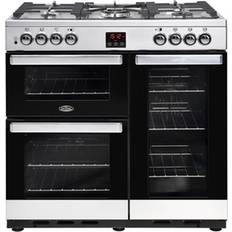 Belling 90cm Gas Cookers Belling Cookcentre 90DFT Black, Stainless Steel