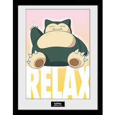 Posters Kid's Room EuroPosters Pokemon Snorlax Poster & Affisch 11.8x15.7"
