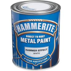 Hammerite Metal - White Paint Hammerite Hammer Metal Paint White 0.75L