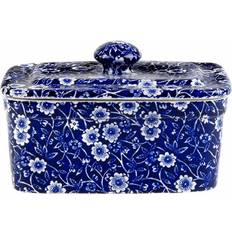 Burleigh Serving Platters & Trays Burleigh Blue Calico Butter Dish