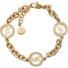 Belcher Chains Bracelets Michael Kors Logo Bracelet - Gold/Transparent