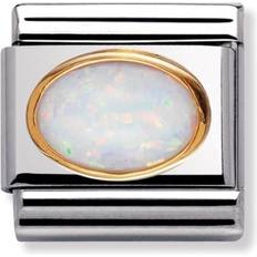 Nomination Composable Classic Link October Birthstone Charm - Silver/Gold/Opal