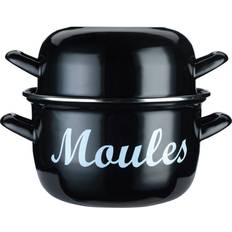 Enamels Mussel Pots KitchenCraft World of Flavours with lid 24 cm