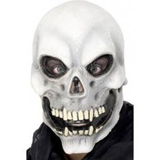 White Head Masks Fancy Dress Smiffys Skull Overhead Mask