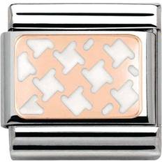 Nomination Composable Classic Link Charm - Silver/Rose Gold/White
