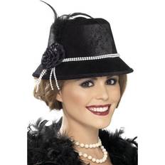 Decades Headgear Smiffys 20's Hat Black