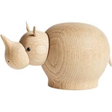 Wood Figurines Woud Rina Rhinoceros Figurine 7cm