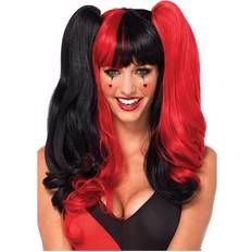 Super Heroes & Villains Wigs Leg Avenue Harlequin Wig Black/Red
