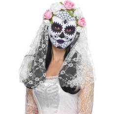 Purple Facemasks Smiffys Day of the Dead Bride Mask
