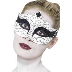 White Eye Masks Fancy Dress Smiffys Gothic Swan Eyemask