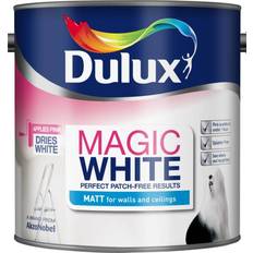 Dulux Ceiling Paints - White Dulux Magic White Matt Ceiling Paint, Wall Paint Brilliant White 2.5L