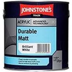 Johnstone's Trade Acrylic Durable Matt Wall Paint, Ceiling Paint Brilliant White 2.5L
