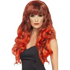 Red Wigs Smiffys Siren Wig Red Black