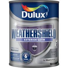 Dulux Weathershield Quick Dry Exterior Metal Paint, Wood Paint Gallant Grey 0.75L