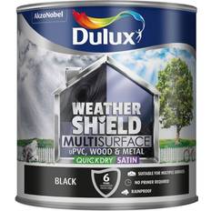 Dulux Black Paint Dulux Weathershield Multisurface Metal Paint, Wood Paint Black 2.5L