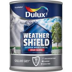 Dulux Grey - Wood Paints Dulux Weathershield Exterior Wood Paint, Metal Paint Grey 0.75L
