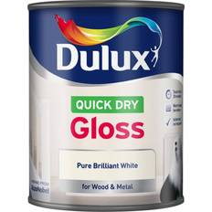 Dulux White - Wood Paints Dulux Quick Dry Gloss Metal Paint, Wood Paint Brilliant White,Natural Calico,Timeless,Magnolia 0.75L