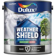 Dulux Black Paint Dulux Weathershield Exterior Wall Paint Black 2.5L