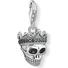 Thomas Sabo Skull King Charm - Silver/Black