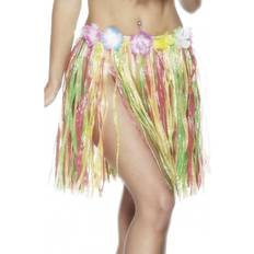 North America Fancy Dresses Smiffys Hawaiian Elastic Hula Skirt Multi-Coloured