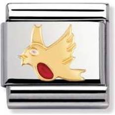 Stainless Steel Charms & Pendants Nomination Composable Classic Link Robin Charm - Silver/Gold/Red