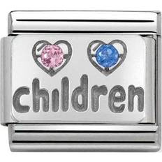 Pink Charms & Pendants Nomination Composable Classic Link Children Charm - Silver/Blue/Pink