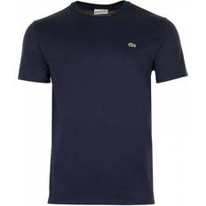 Lacoste Cotton Tops Lacoste Men's Crew Neck Pima Cotton Jersey T-shirt - Navy Blue