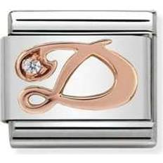 Nomination Composable Classic Link Letter D Charm - Silver/RoseGold/White