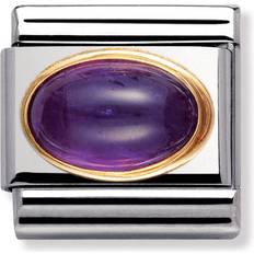Nomination Composable Classic Link February Birthstone Charm - Silver/Gold/Amethyst