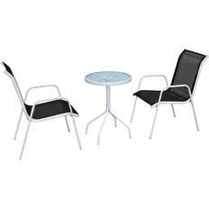 Stackable Patio Dining Sets Garden & Outdoor Furniture vidaXL 43314 Patio Dining Set, 1 Table incl. 2 Chairs