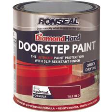 Ronseal Concrete Paint Ronseal Diamond Hard DoorStep Concrete Paint Tile Red 0.75L