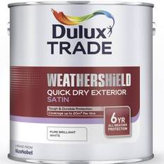 Dulux White - Wood Protection Paint Dulux Trade Weathershield Quick Dry Exterior Wood Protection White 2.5L