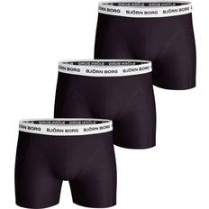 Björn Borg Men Men's Underwear Björn Borg Contrast Elastic Essential Shorts 3-pack - Black
