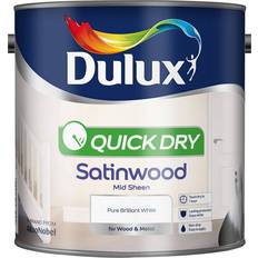 Dulux satinwood paint Dulux Quick Dry Satinwood Wood Paint Brilliant White 2.5L