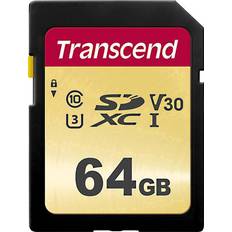 64 GB - SDXC Memory Cards Transcend 500S SDXC Class 10 UHS-I U3 V30 95/60MB/s 64GB