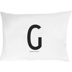 White Pillowcase Design Letters Personal Pillow Case G 19.7x23.6"