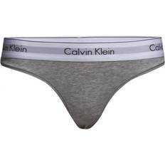Calvin Klein Cotton Knickers Calvin Klein Modern Cotton Thong - Grey Heather