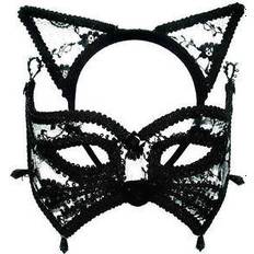 Brown Eye Masks Fancy Dress Bristol Novelty Elegant Cat Mask with Ears