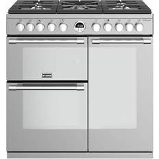 90cm - Stainless Steel Cookers Stoves Sterling Deluxe S900DF Black, Stainless Steel