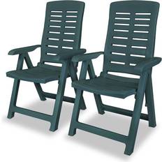 Plastic Garden Chairs vidaXL 43896 2-pack Reclining Chair