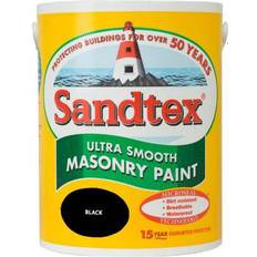 Sandtex masonry paint Sandtex Ultra Smooth Masonry Concrete Paint Black 5L