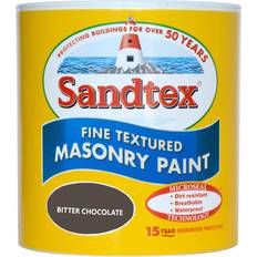 Sandtex Paint Sandtex Fine Textured Masonry Concrete Paint Bitter Chocolate 5L