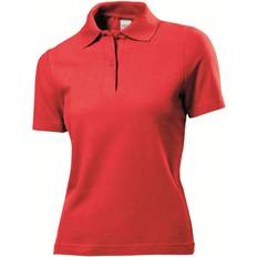 Viscose - Women Polo Shirts Stedman Short Sleeve Polo Shirt - Scarlet Red